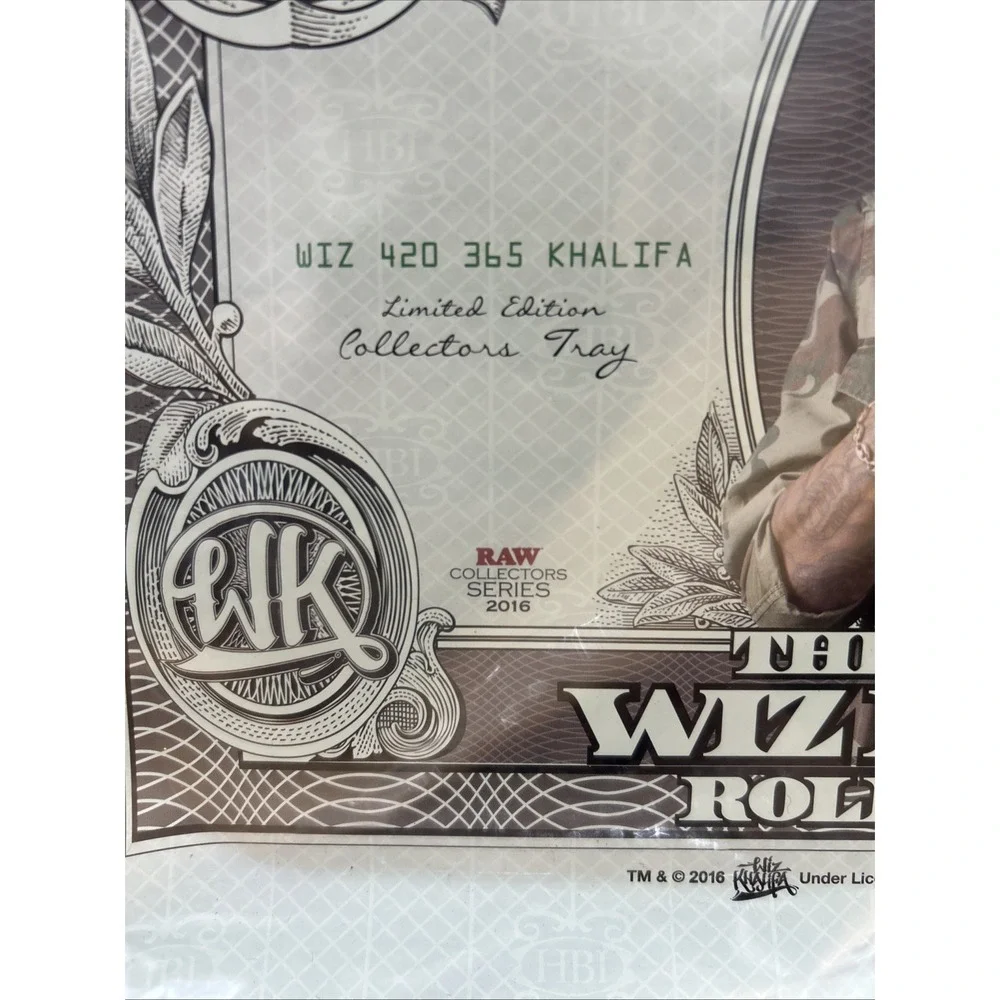 Wiz‎ Khalifa RAW Large Rolling Tray 13x11 Limited Edition 2016 WK NEW
